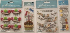 Lot Of 11 JOLEE’S BOUTIQUE Dimensional Scrapbooking Stickers ASSORTED MIX