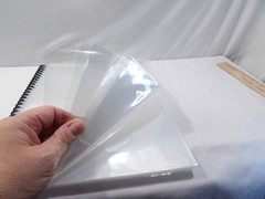 Large Reusable Scrapbook Sticker Storage spiral 50 clear sheets 2 compartment