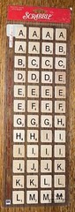 RARE Hasbro Sticko Large Scrabble Letters Crossword Game Board Scrapbook Sticker