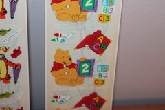 VTG Disney Winnie the Pooh Sandylion 3 packs Stickers Sealed Tigger fall ABC 123