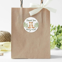 Teddy Bear Baby Shower Thank You Stickers – 40 Count