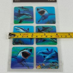 Recollections Sharks Dolphins Themed Lenticular Stickers Ocean Blue 6 pc 366863