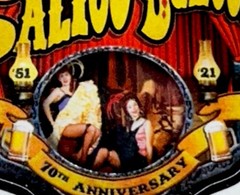 KNOTTS BERRY FARM STICKER✨💋🍺💋✨3 1/4” x 2 3/4”✨CALICO SALOON✨SEXY GIRLS❤️