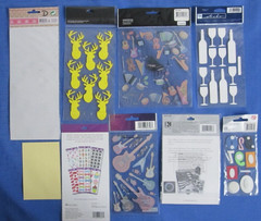 #27 Lot-9 Sheets Stickers Marines Wine Deer Music Firetruck Farm Scrapbook DIY