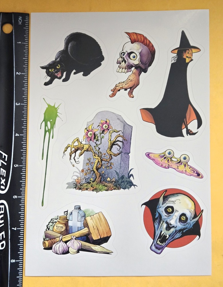 Halloween Sticker Sheet/ Large Format 8.5×6″