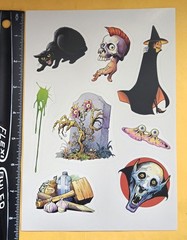 Halloween Sticker Sheet/ Large Format 8.5×6″