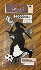 Rare Girl Soccer Player Scrapbook NEW, LOT of 6! Soccer Ball, Goal, Glitter Ball