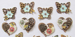 Handmade Junk Journal Scrapbooking Embellishments 29 Tim Holtz Steampunk Wood