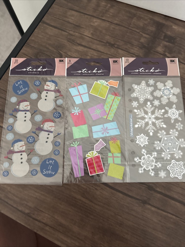 Sticko Christmas Stickers | 3 Pack | New In Pack | 38 Stickers Total