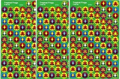 3 New sheets MINI Tropical FROGS 300 Scrapbook Stickers!