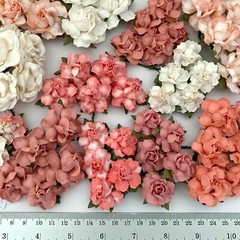 70 Mixed 4 Paper Roses Peony Flower Wedding bouquet DIY Scrapbook TH/4Mix98-B2