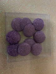 RECOLLECTIONS EXTRA LARGE SIZE VIOLET GLITTER DOTS ADHESIVE VIOLET 10PCS