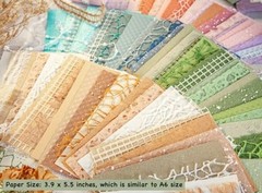 96 Sheets Textured Scrapbook Paper and Mesh Fabric Assorted Set – 6 ARTSMN008
