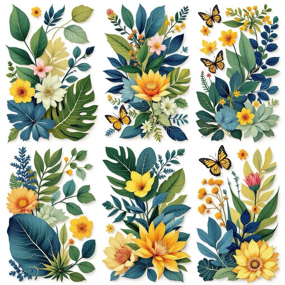 Spring Floral Flowers Decoupage Rice Paper For Ornament-Wood Art A4 1 Sheet