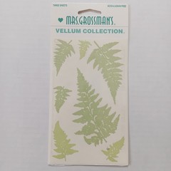 Mrs. Grossman’s Vellum Collection Green Giant Velum Ferns Stickers – 3 Sheets