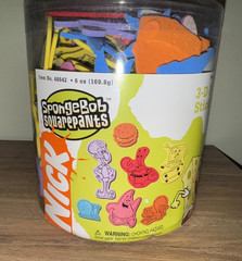 Vintage Tub SpongeBob Squarepants 2004 Nickelodeon 3D Foam Stickers NEW RARE!