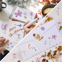 120 Pcs Transparent Flower Stickers for Scrapbooking, Journaling, Crafting