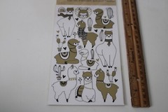 Crafter’s Square Paper Crafts Rub-On Transfers Metallic Llamas Cactus Scrapbook