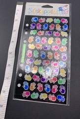 Vintage Stickerpotomus Sticker Set Handprints 90s Retro Brand New Sealed