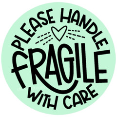 Please handle with care sticker, careful, label sticker 15 colors to choose from
