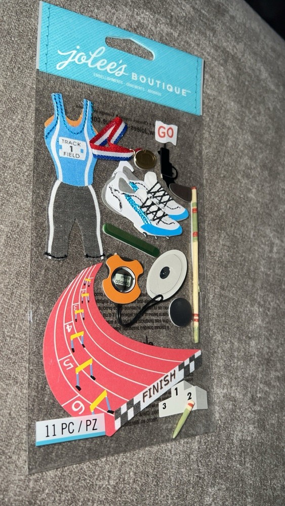 RARE! JOLEES DIMENSIONAL STICKERS TRACK & FIELD SPJBLG273
