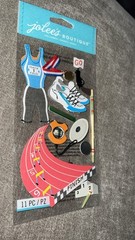 RARE! JOLEES DIMENSIONAL STICKERS TRACK & FIELD SPJBLG273