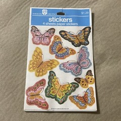 Vintage Butterfly Moth Stickers Forget Me Not Scrapbook American Greetings Y2K