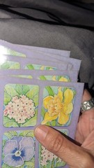 Vintage American Greetings Stickers Flowers Daffodil Iris Pansy Lily 1 Sheet