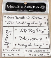 DieCuts With A View METALLIC WORD ACCENTS – WEDDING – 10 pcs