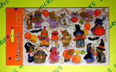 Vtg American Greetings Halloween Teddy Bear Costume Party Sticker Pack Rare HTF