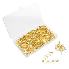 500Pcs Gold Metal Brad Fasteners with Elegant Finish for Craft DIY Projects