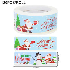 Merry Christmas Theme Stickers Seal Labels For DIY Gift Packaging Holiday Decor