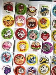 62 Retro 80s Scratch & Sniff Retro Stickers. One of Each, No duplicates