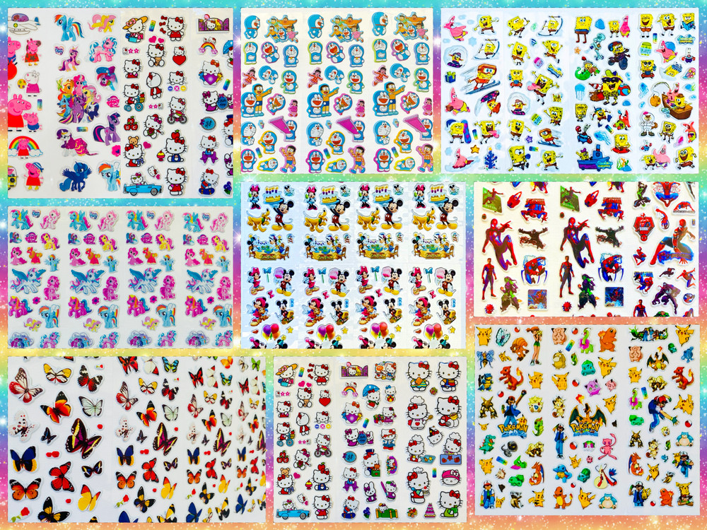 565+ STICKER Kit, Play All Day Bundle | Movie Video Game Cartoon Character Theme