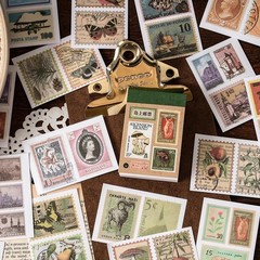 6 Sets 300 Pcs Washi Stickers Book, Vintage Aesthetic Sticker Set for Journaling