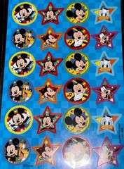 MICKEY MOUSE 1 SHEET STICKERS✨💛❤️🖤🩵💙✨6” x 4”✨Donald Duck,Pluto, Goofy✨💫
