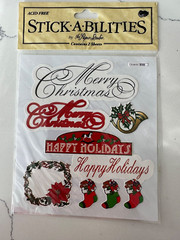 The Paper Studio 2 Sheets Stickabilities Merry Christmas Stockings Wreath Crafts