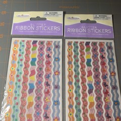 Miss Elizabeth’s- Glitter Ribbon Stickers 4 packages Card Making Crafts