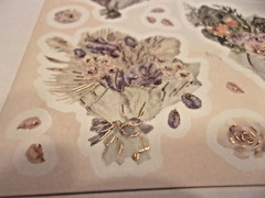 Stickii Sticker Sheet- Gold Foil Accent Floral Bouquet- 3.5 x 6.5 Sheet