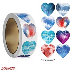 Red Heart Valentine Stickers – 1 Inch Self-Adhesive Love Labels for Gifts ETC