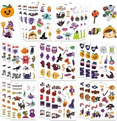 342 Pcs Halloween Stickers, Self Adhesive Pumpkin Witch Candy Stickers Halloween