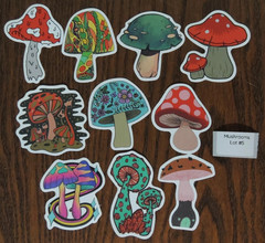 Mushroom – Mixed – Stickers – 10 PCs – Choose between 7 styles! See Description