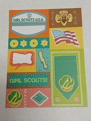 Vintage K & Company Girl Scouts Grand Scrapbook Stickers New