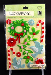 K & Company Mixed Lot of 5 Christmas Embellishments, Paper, & Borders NEW 2012