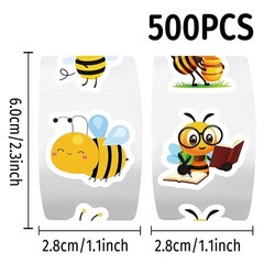 1000 Pcs Bee Stickers Bulk for Kids Boys Girls Mens.2 Roll 1 Inch Cute Animal…