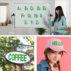 Letter Stickers,2 Inch+1 Inch Green Alphabet Sticker,Self Adhesive Vinyl for Cra