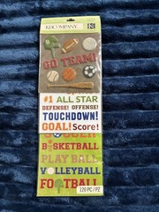 Scrapbooking Stickers, School, Sports, Travel, Summer Lot of 7 K & Company, More