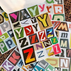 Ransom Note Sticker Book 28 Sheets 1000 plus Letter Collage Vintage Alphabet Cut