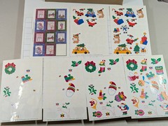 Vintage Current Stickers – Partial Sheets Christmas Holiday Themes