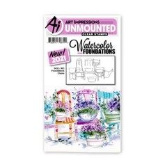 New ART IMPRESSIONS ACRYLIC rubber Stamp foundations CHAIRS free USA ship